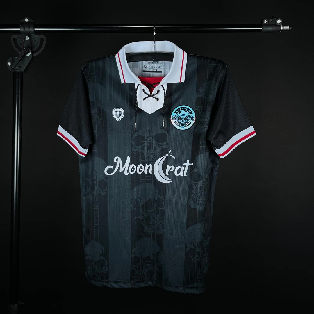 Contoh Jersey Bola Full Printing Warna Hitam